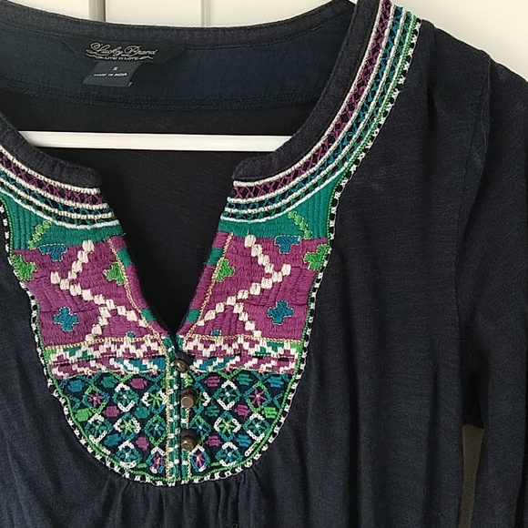 Lucky Brand Embroidered Long Sleeve Shirt - Picture 2 of 4